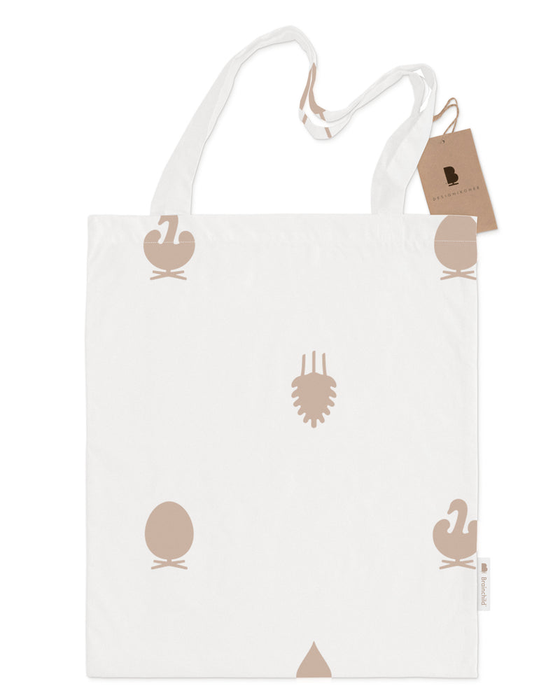 Brainchild – Tote bag – Designikoner – Vit/Sandfärgad