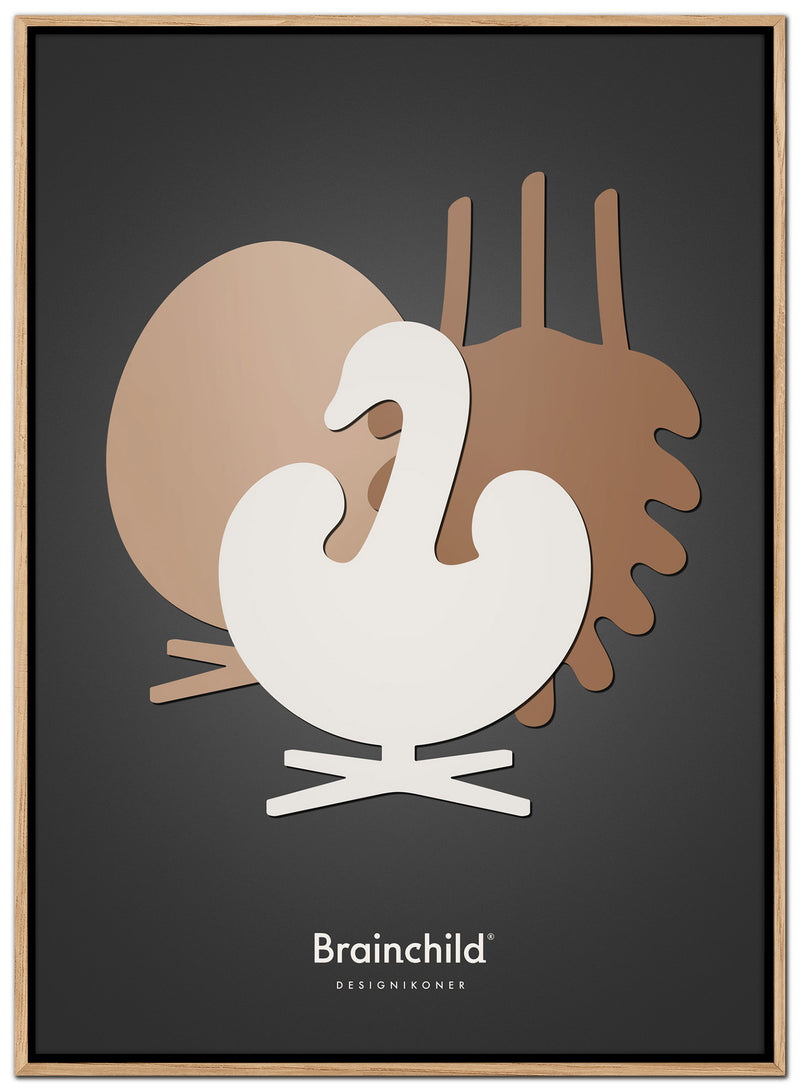 Brainchild – Canvastryck – Designikoner – Mörkgrå – Symfoni