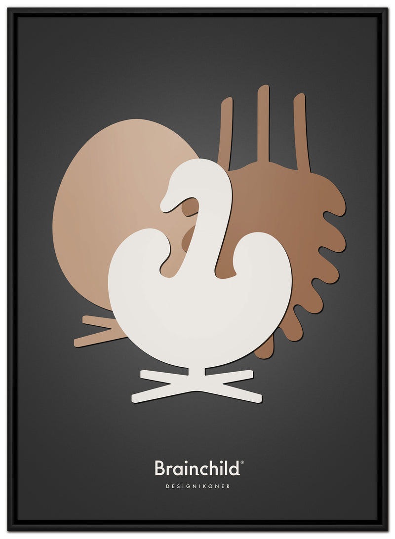 Brainchild – Canvastryck – Designikoner – Mörkgrå – Symfoni
