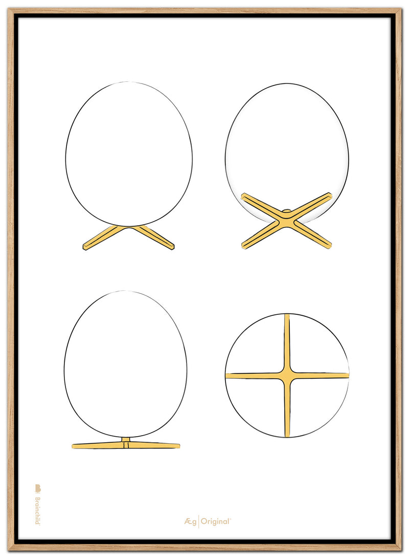 Brainchild – Canvastryck – Designskisser – Vit – Ägg